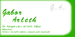 gabor arleth business card